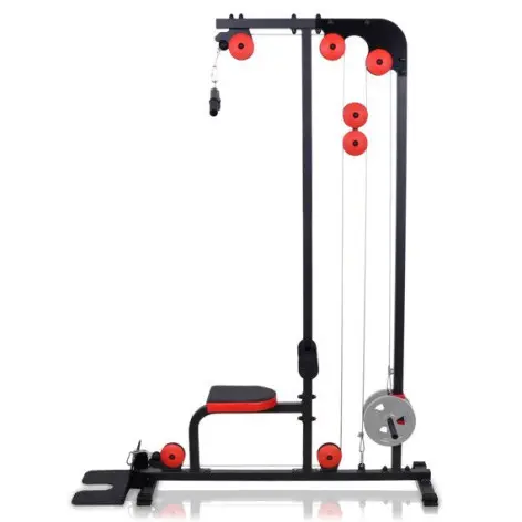 Station complète à poulie haute et basse 140 kg avec banc de musculation - vue 2