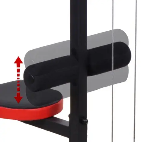 Station complète à poulie haute et basse 140 kg avec banc de musculation - vue 9