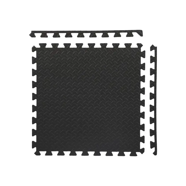 Dalles de sol version puzzle pour espace de musculation et de fitness