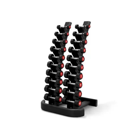 Rack vertical de rangement pour 10 paires d'haltères de musculation - vue 2