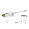 Barre de musculation pour disques de poids olympiques - 150 cm - vue 2
