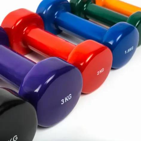 Haltère en vinyle pour séance de fitness 0,5 à 5 kg - vue 2