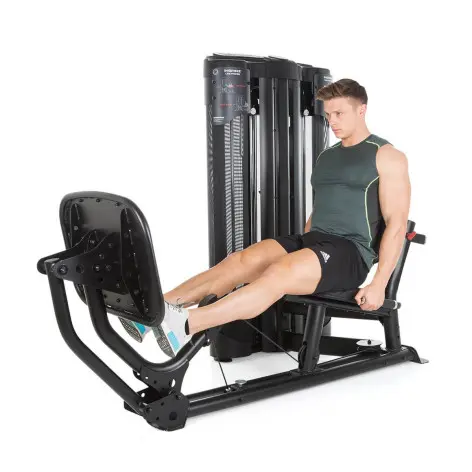 Double station d'entraînement pour exercices physique à domicile : leg press / calf squat - vue 3