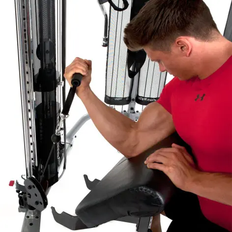 Option curl pour les biceps et triceps avec porte-haltères longs - vue 2