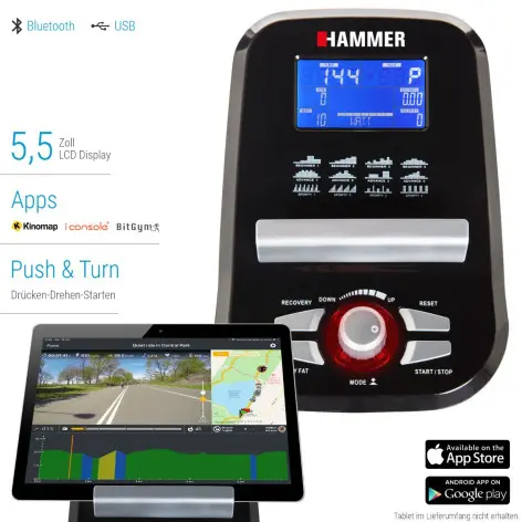 Vélo d'entraînement elliptique pour exercice de cardio - vue 8