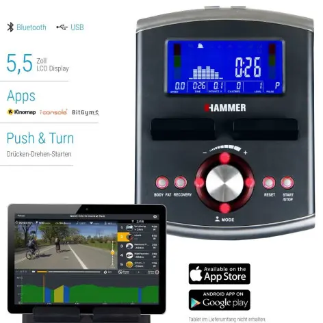 Vélo elliptique pour exercices de cardio à domicile - Écran LCD - vue 4