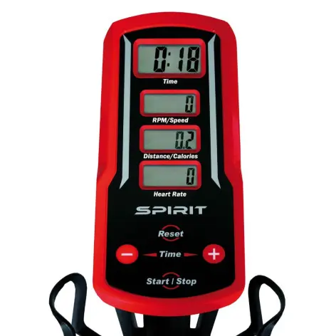 Entraîneur elliptique avec écran LCD, roue d'inertie 18 kg et roues de transport - vue 5