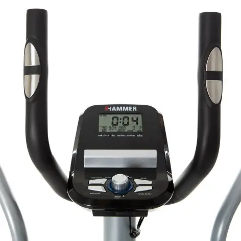 Vélo d'entraînement sans fil avec écran LCD et poignées multigrip - vue 4