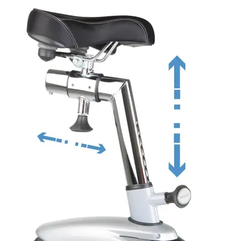 Vélo d'exercice avec selle et guidon réglable ainsi qu'un tableau de bord - vue 4