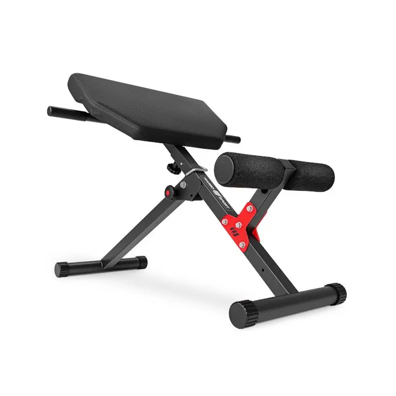 Banc avec rouleau de blocage pour séances d'abdominaux et de musculation du dos