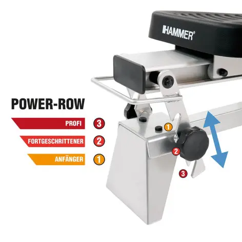 Rameur pour l'exercice de l'aviron avec difficulté réglable - Pliable - vue 5