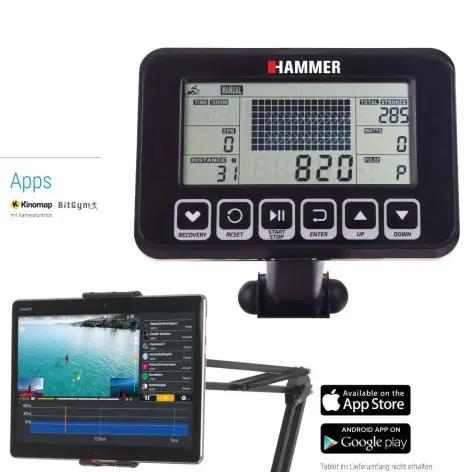 Rameur d'appartement pliable avec réservoir d'eau - Système par batterie - vue 6