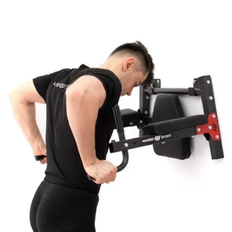 Poste à fixation murale pour séances de dips, abdominaux et tractions - vue 4