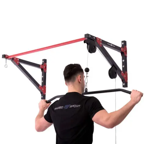 Poste à traction mural et système à poulie pour home gym - vue 3