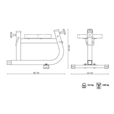 Siège de musculation pour exercice de tirage assis - vue 6