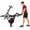 Vélo de spinning professionnel avec roue d'inertie de 25 kg et système silencieux - vue 16