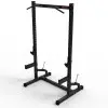 Half rack à squat et développé couché avec barre de traction
