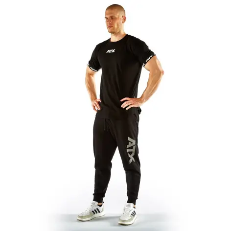 T-shirt noir en coton de la marque ATX pour training de musculation - vue 6
