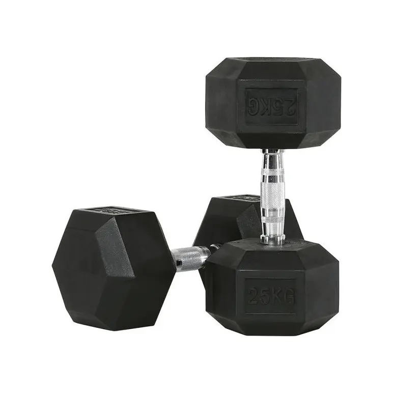Kit d'haltères hexagonaux compactes ATX de 1 à 50 kg en caoutchouc