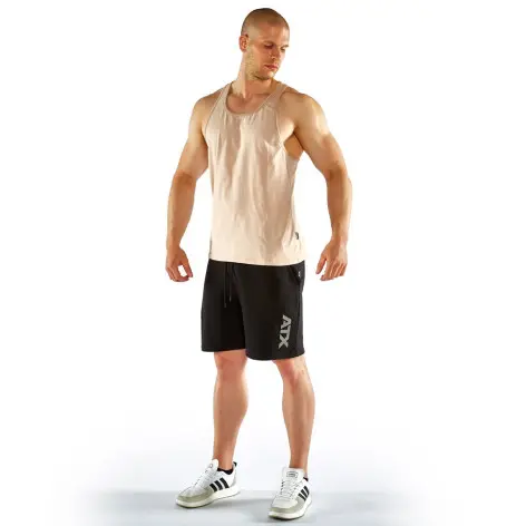 Debardeur pour entraînement de musculation de couleur light taupe - vue 4