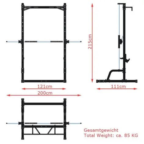 Smith machine avec barre guidée et poste à traction - vue 10