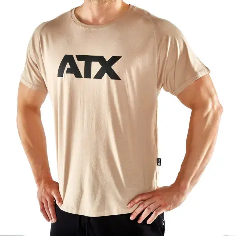 Tee-shirt de sport ATX couleur taupe avec manches courtes - vue 2