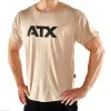 Tee-shirt de sport ATX couleur taupe avec manches courtes - vue 2