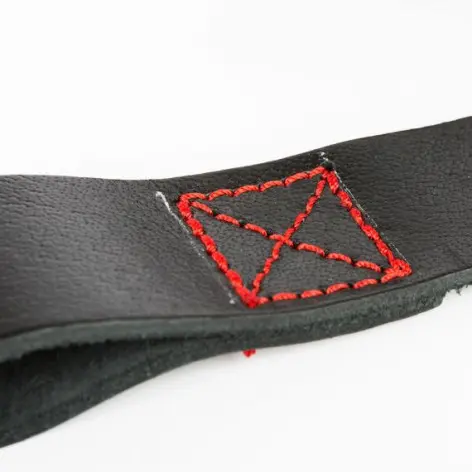 Sangles de tirage en cuir pour musculation - vue 3