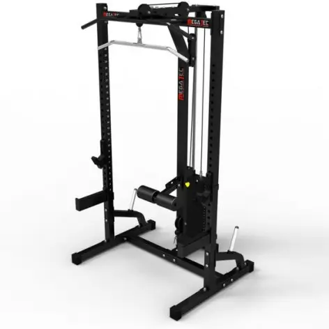 crack, cage a squat, poulie haute et basse et colonne de poids marque ATX - vue 2