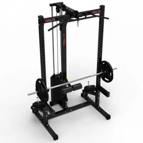 crack, cage a squat, poulie haute et basse et colonne de poids marque ATX - vue 3