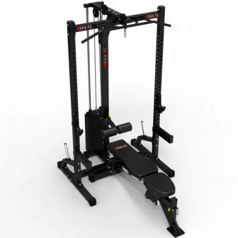 crack, cage a squat, poulie haute et basse et colonne de poids marque ATX - vue 4