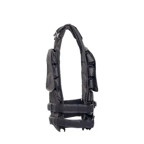 gilet lesté de musculation réglable de couleur noir - vue 2
