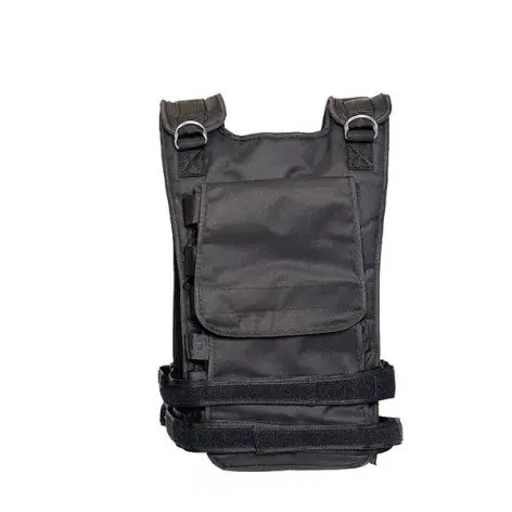 gilet lesté de musculation réglable de couleur noir - vue 3