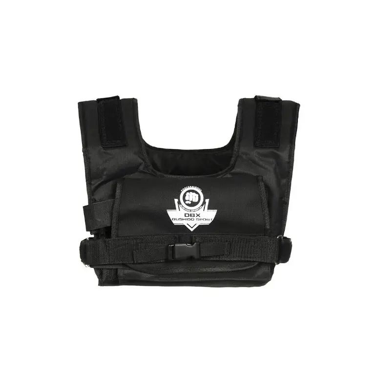 Gilet lesté de musculation noir avec poids adaptatifs - vue 6