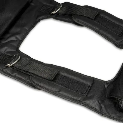 Gilet lesté de musculation noir avec poids adaptatifs - vue 14
