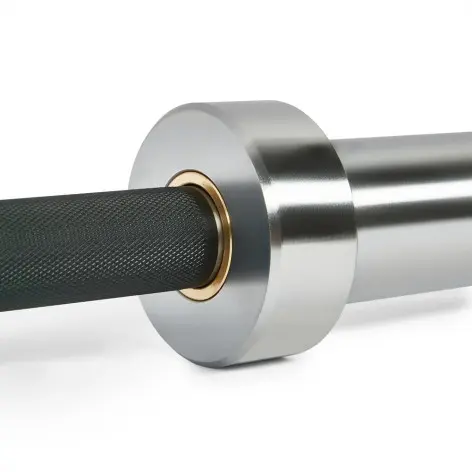 Barre olympique droite de powerlifting, weightlifting et musculation - vue 2