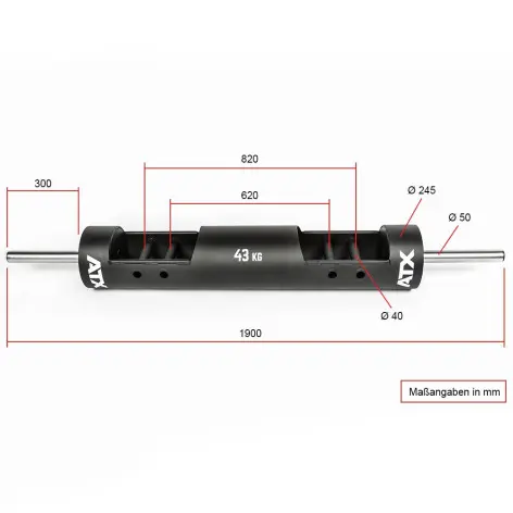 Log bar strong man pour entraînement de force - vue 6