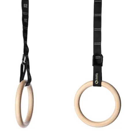 Anneaux de gymnastique avec sangles en nylon - vue 2