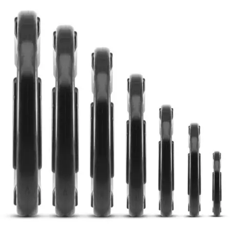 Plaques de poids taille standard avec revêtement caoutchouc 0,5 à 20 kg - Diamètre 30 mm - vue 4