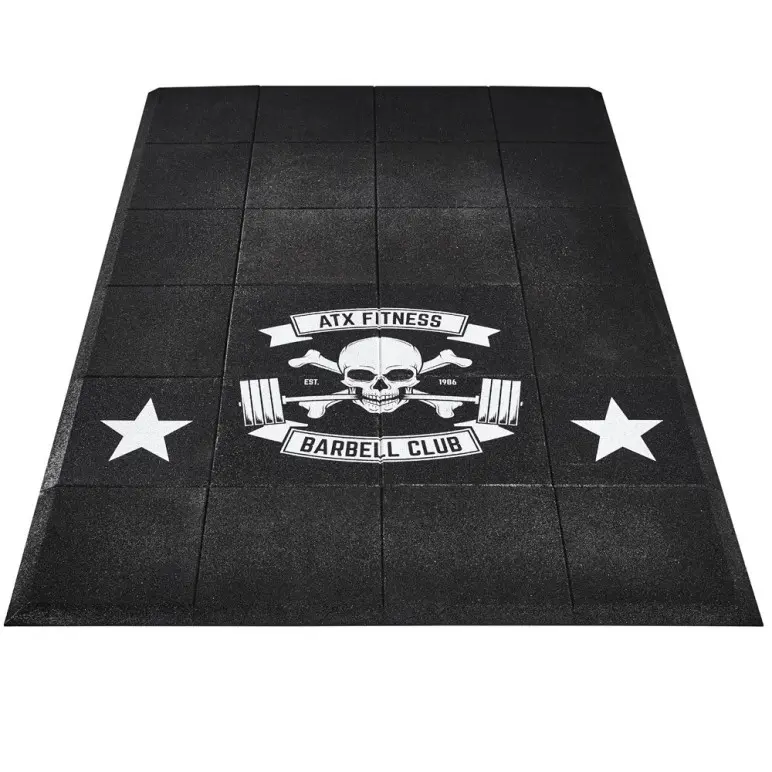 Plateforme de protection pour le sol d'une salle de sport commerciale ou un homegym