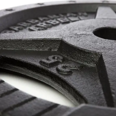 Plaques de fonte olympique 50mm musculation 1,25 à 25 kg - vue 3