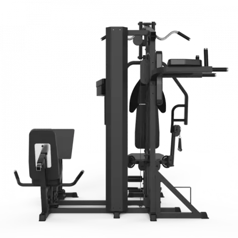 Multistation semi-pro avec presse réglable pour training des jambes et fonction chaise romaine - Colonne de poids 80 kg - vue 21