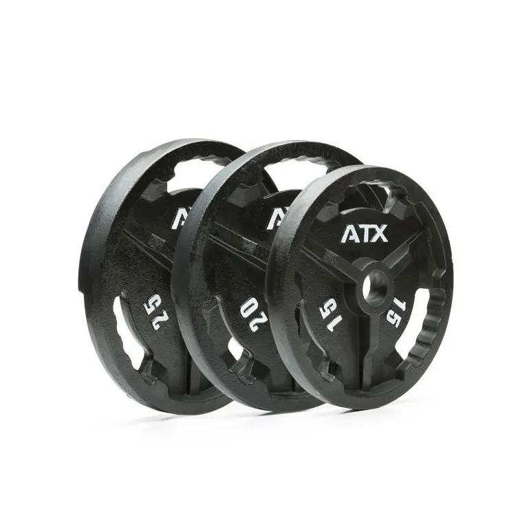 Disques de poids ATX à poignées haltérophilie 0,5 à 25 kg - Diamètre olympique