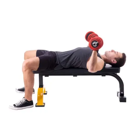 Banc plat pour entraînements physiques en homegym avec stabilisateur avant - vue 7
