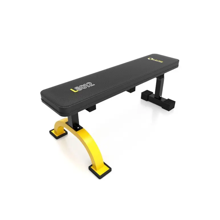 Banc plat pour entraînements physiques en homegym avec stabilisateur avant