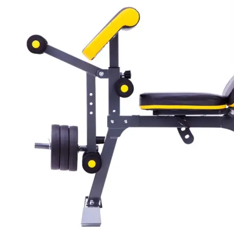 Banc d'exercices avec pupitre à biceps et option leg curl et leg extension - vue 6