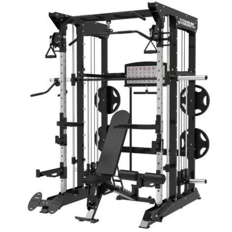 Smith Machine de musculation ultra-complète avec accessoires divers - vue 9