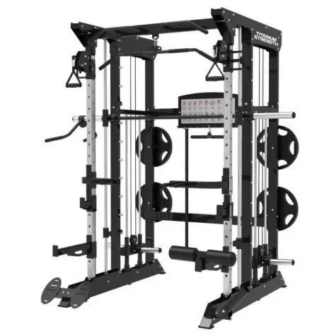Smith Machine de musculation ultra-complète avec accessoires divers