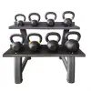 Kit complet pour exercices de cross-training : kettlebells x 8 de 4 à 24 kg et rack de rangement - vue 2