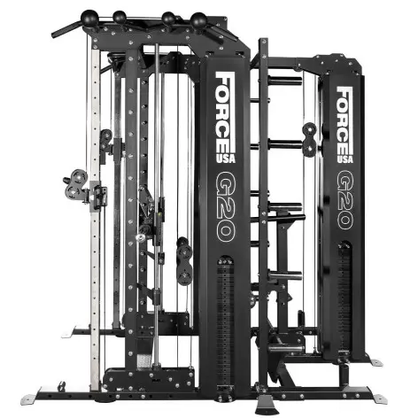 Functional trainer g20 Force USA avec option lat pull down low row et poste à dips - vue 2